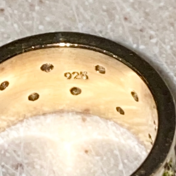 Sterling Silver Multi Color CZ White Band Ring Sz6 - Picture 7 of 7